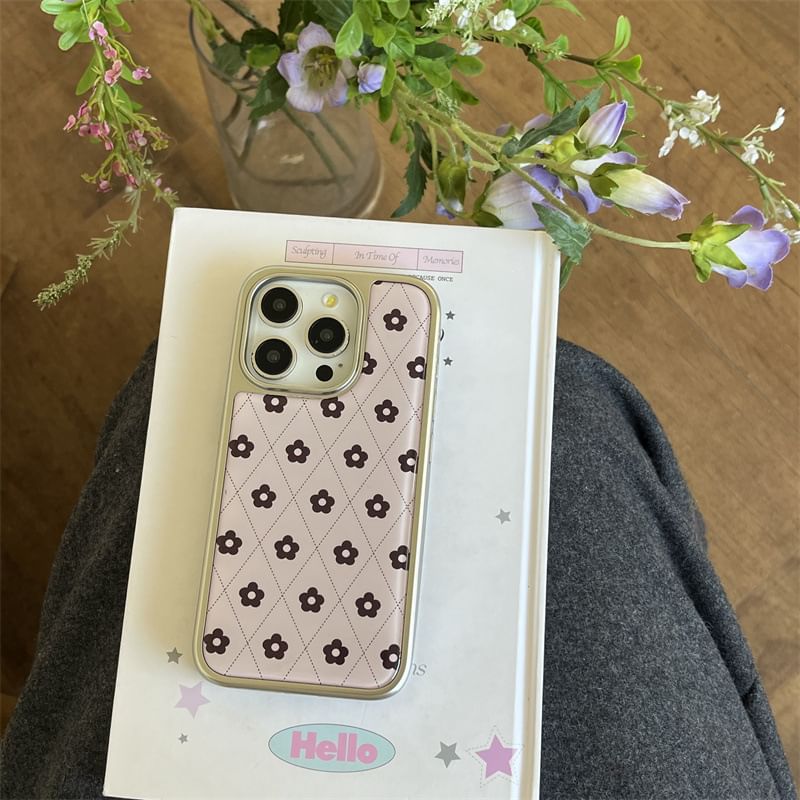 Floral Argyle Phone Case