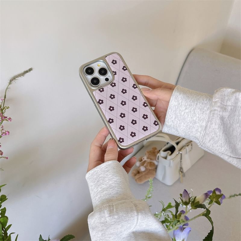 Floral Argyle Phone Case