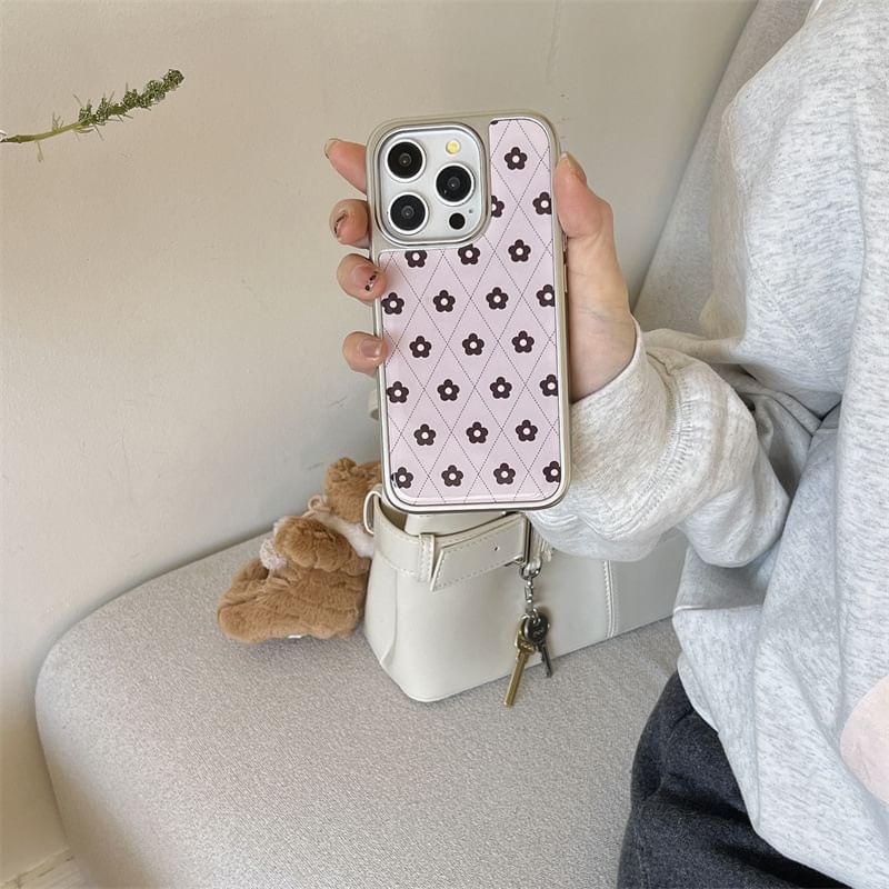 Floral Argyle Phone Case