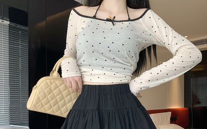 Lace-Trimmed High-Waisted Tiered Mini Skirt