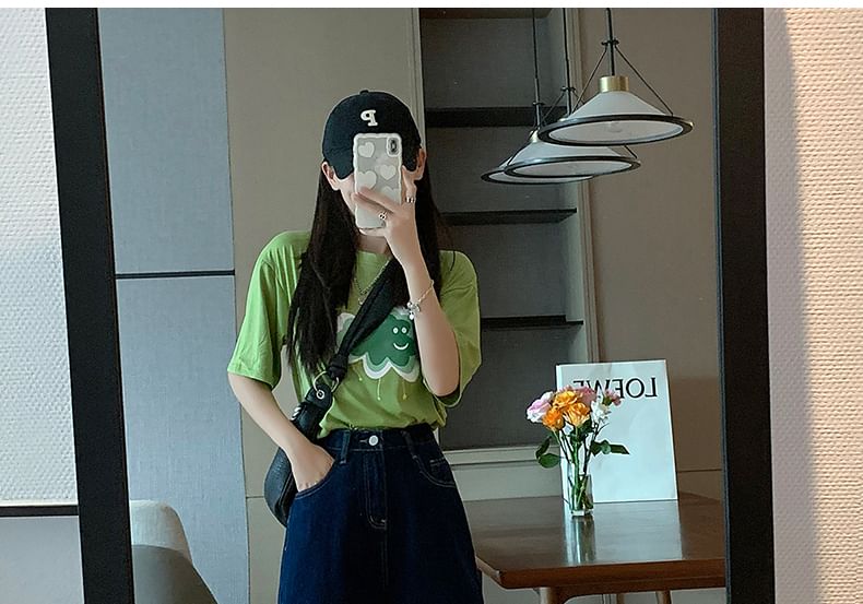 High Waist Plain Denim Shorts