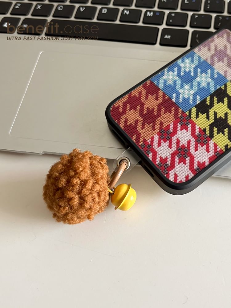 Bell Pom Pom Phone Charm