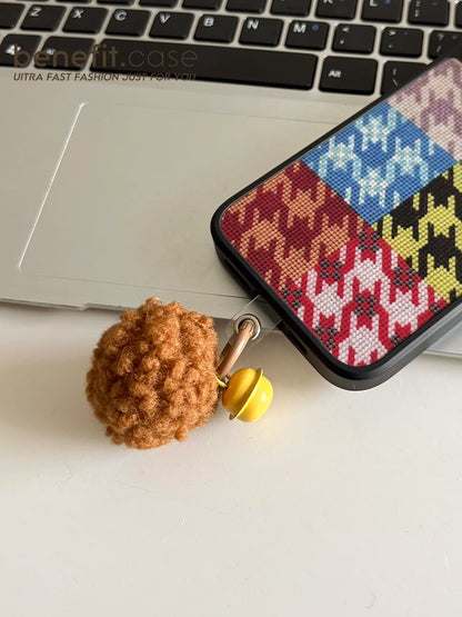 Bell Pom Pom Phone Charm