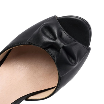 High Heel Bow Detail Sandals