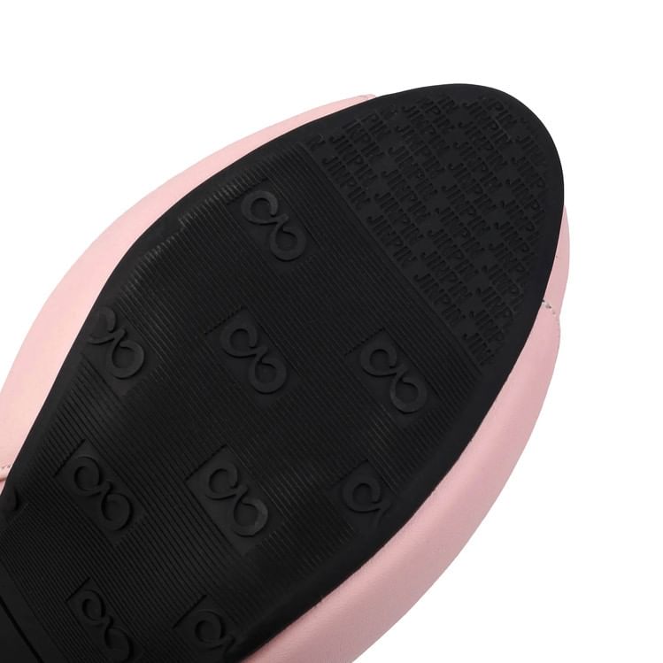 Peep-Toe High Heel Plain Short Boots