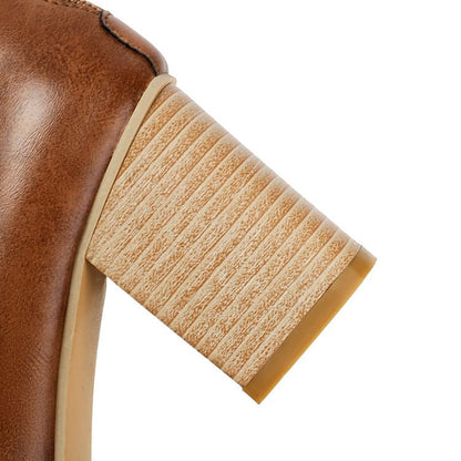 Chunky Heel Round Toe Mary Jane Pumps