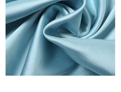 Spaghetti Strap Cowl Neck Plain Backless Satin A-Line Evening Gown