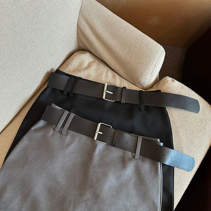 Solid High-Rise Mini Skirt