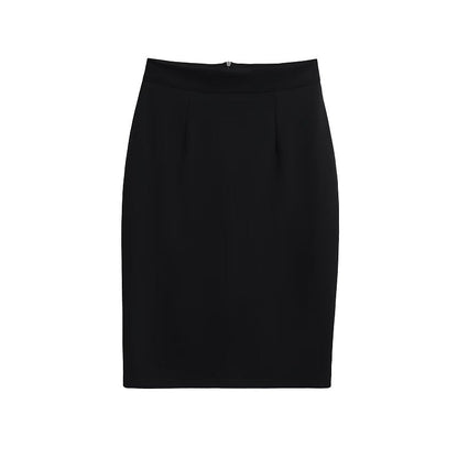 Essential Solid Pencil Skirt with High Rise Silhouette