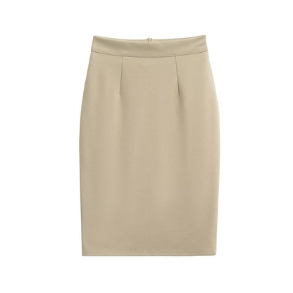 Essential Solid Pencil Skirt with High Rise Silhouette