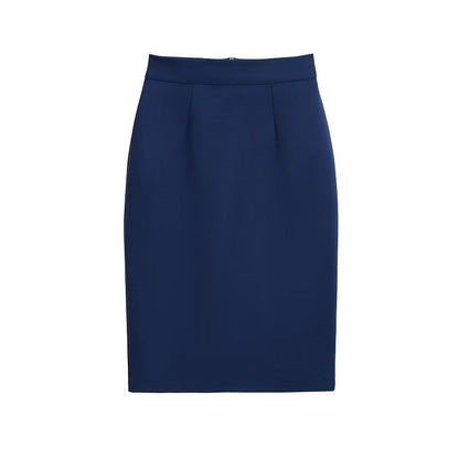 Essential Solid Pencil Skirt with High Rise Silhouette