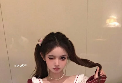 Sleeveless Floral Print Bow Ruffle Panel Top / High Waist Plaid Mini A-Line Skirt / Striped Cardigan