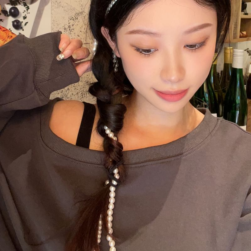 Faux Pearl Beaded Hairband