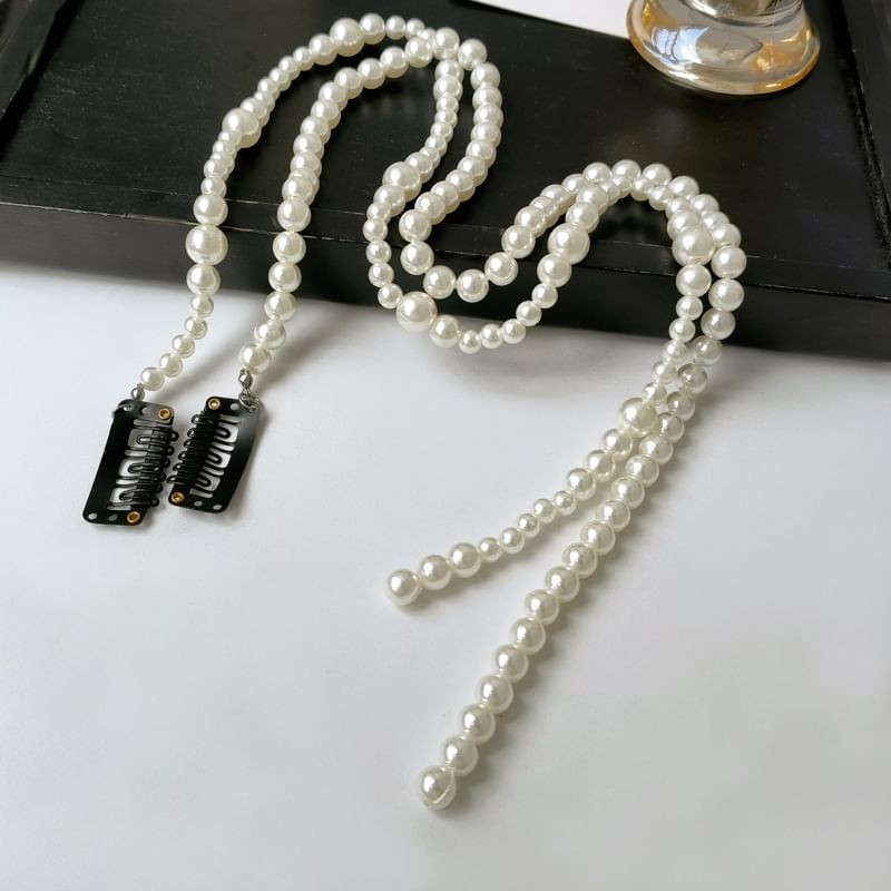 Faux Pearl Beaded Hairband