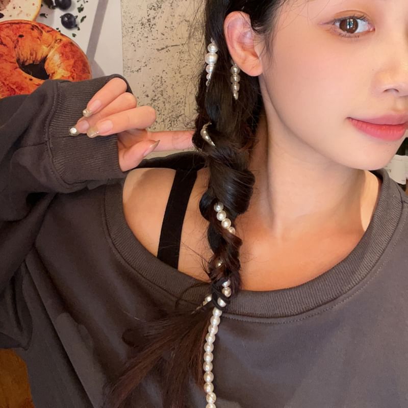 Faux Pearl Beaded Hairband