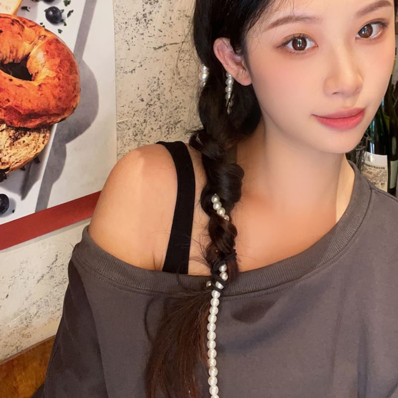 Faux Pearl Beaded Hairband