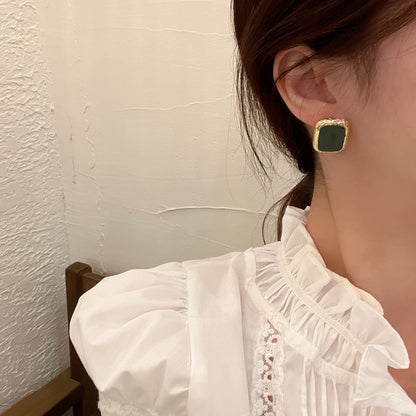 925 Sterling Silver Square Stud Earring