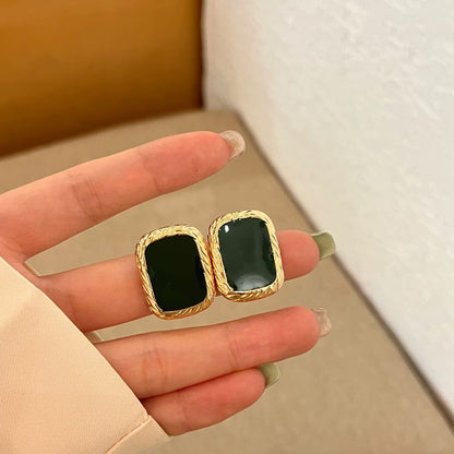 925 Sterling Silver Square Stud Earring