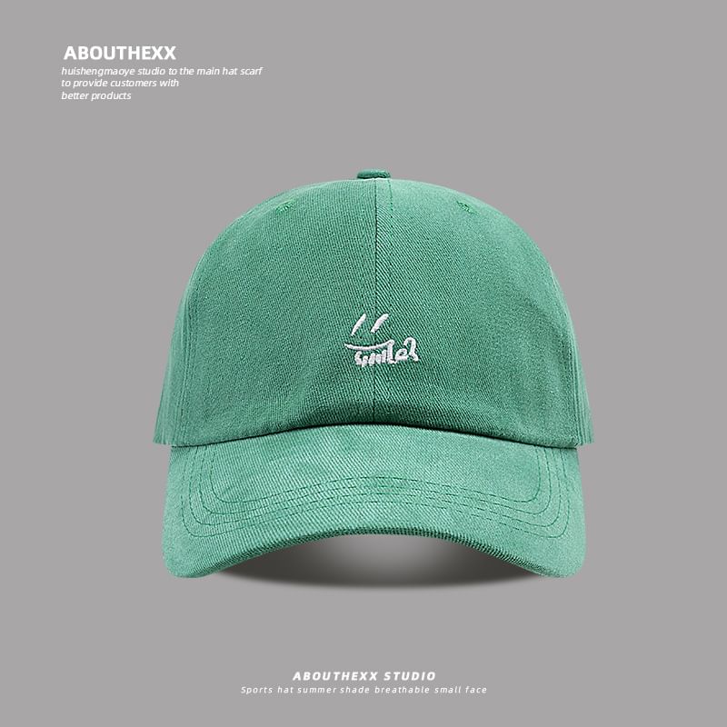 Smiley Embroidered Baseball Cap