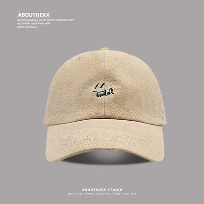 Smiley Embroidered Baseball Cap