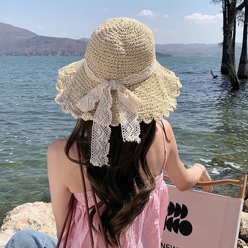 Bow Straw Sun Hat