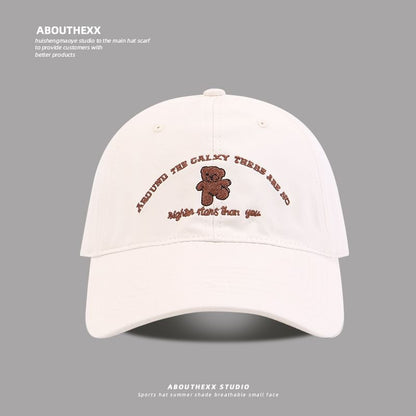 Bear Lettering Embroidered Baseball Cap