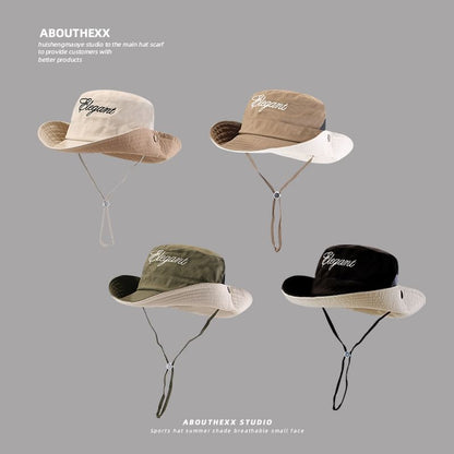 Lettering Embroidered Boonie Hat