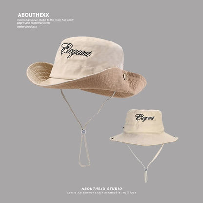 Lettering Embroidered Boonie Hat