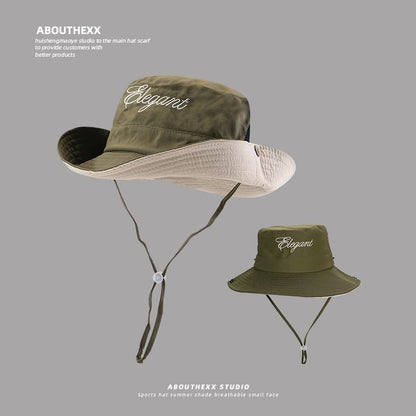 Lettering Embroidered Boonie Hat