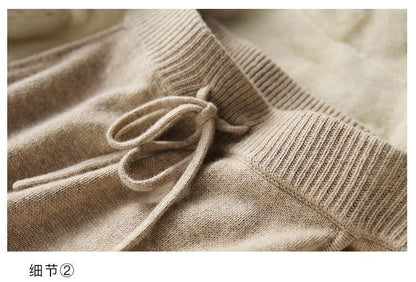 Knit Sweater and Pencil Skirt Set with Drawstring Waist
