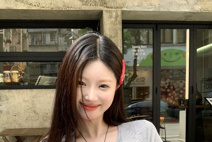 Short Sleeve Henley Neck Plain Tee