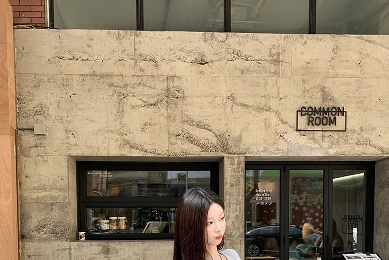 Short Sleeve Henley Neck Plain Tee