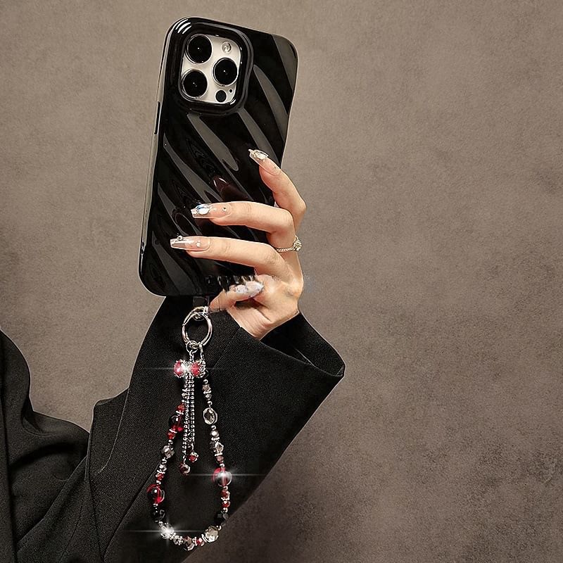 Strap Phone Faux Crystal Bow