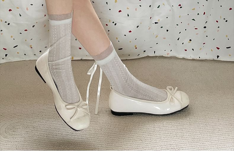 Bow Patent Leather Flats