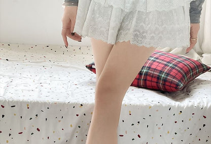 Cap Toe Bow Accent Faux Leather Mary Jane Flats