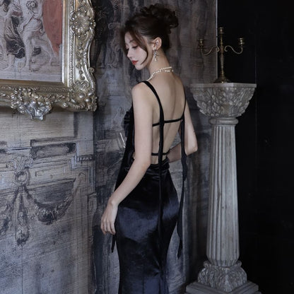 Spaghetti Strap Sweetheart Neck Plain Ruched Maxi Sheath Dress