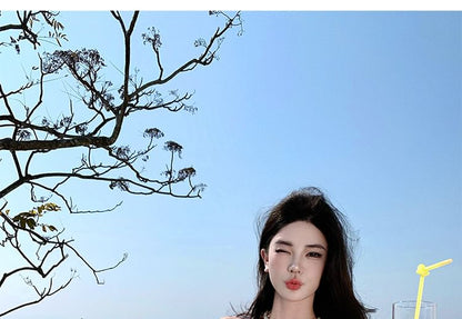 Spaghetti Strap V-Neck Plain Ruched Maxi A-Line Dress