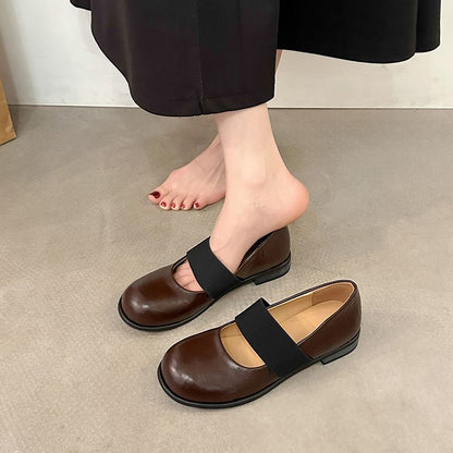 Faux Leather Mary Jane Pumps