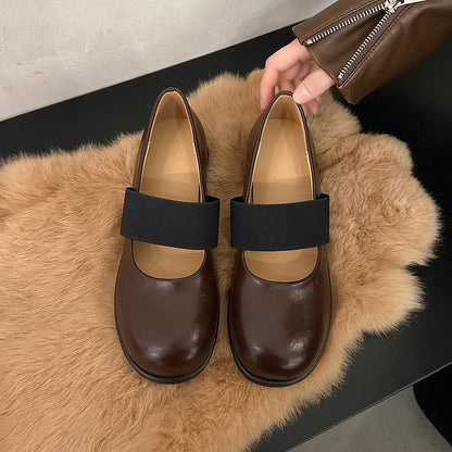 Faux Leather Mary Jane Pumps