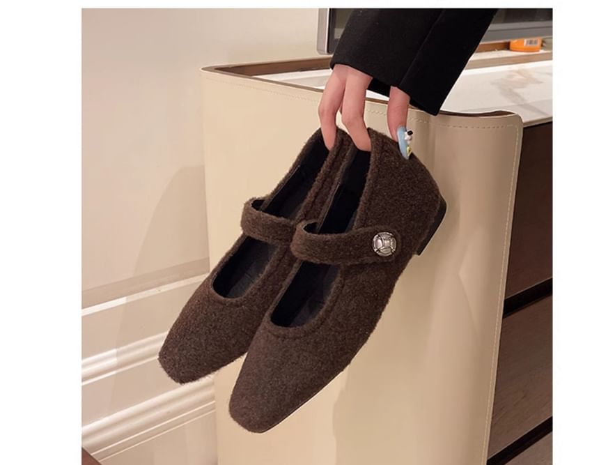 Square Toe Hidden Wedge Mary Jane Pumps