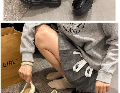 Platform Bow Frill Mary Jane Shoes