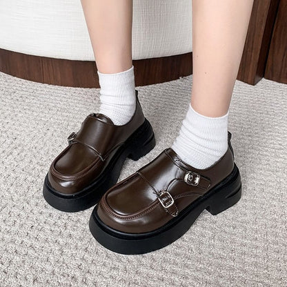 Platform Mock Strap Shoes