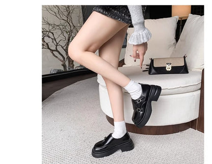 Platform Mock Strap Shoes
