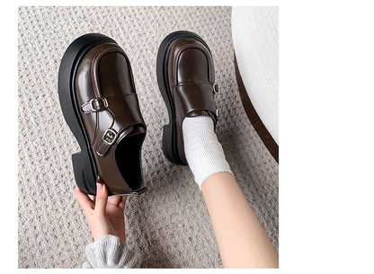 Platform Mock Strap Shoes