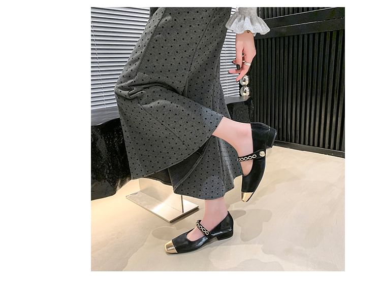 Square Cap Toe Mary Jane Pumps