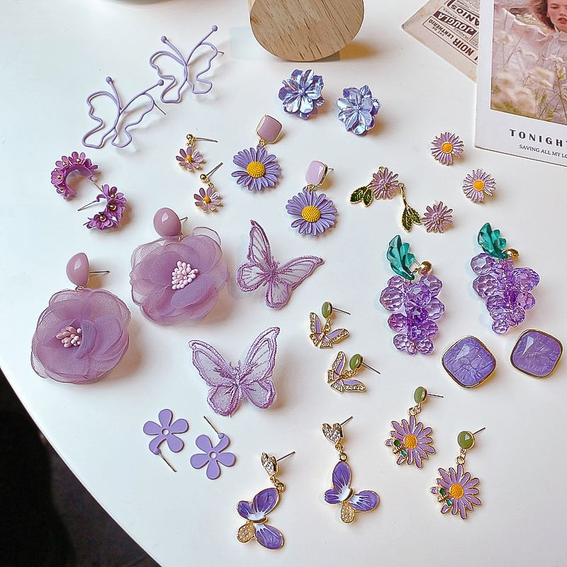 Flower / Butterfly Drop / Stud Earring (Various Designs)