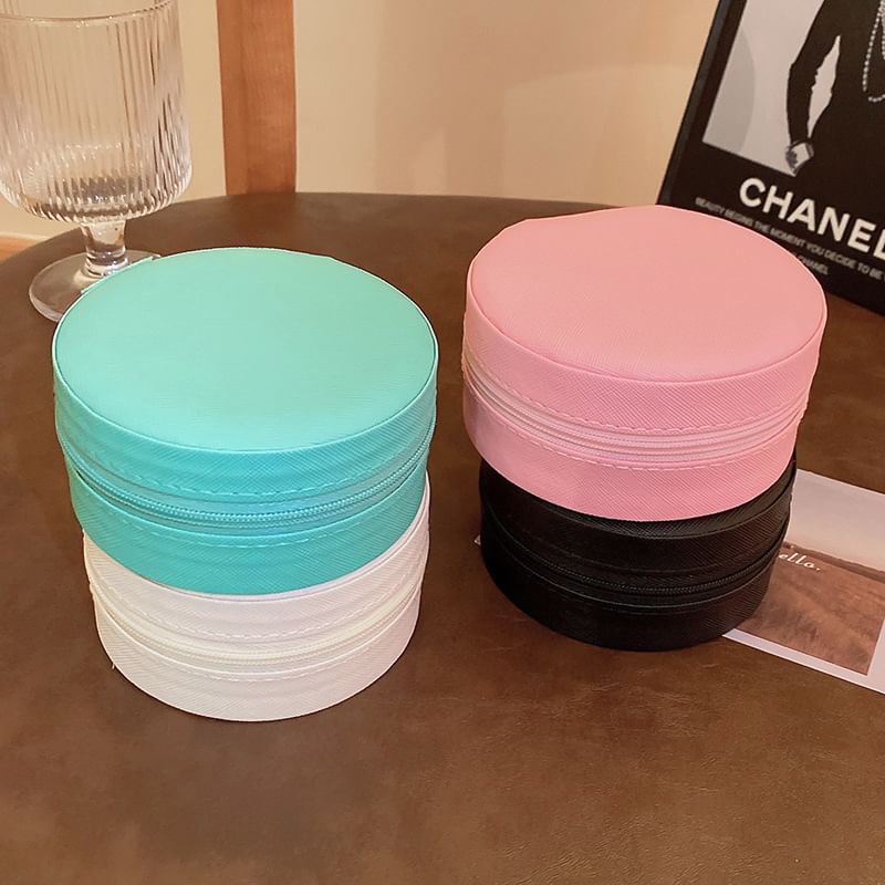 Plain Round Jewelry Storage Box