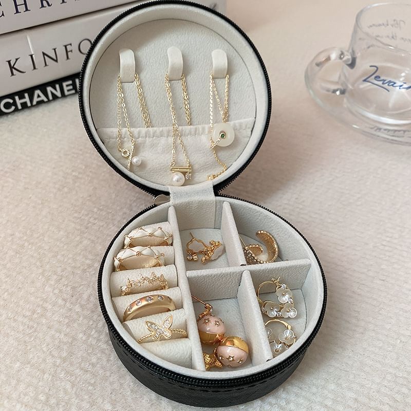 Plain Round Jewelry Storage Box