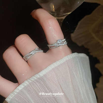 Cubic Zirconia Rhinestone Ring