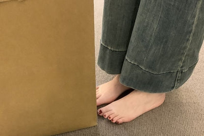 Chunky Heel Pointed Toe Plain Bow Accent Mules